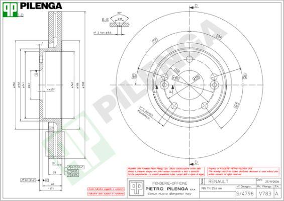 Pilenga V783 - Тормозной диск autodnr.net