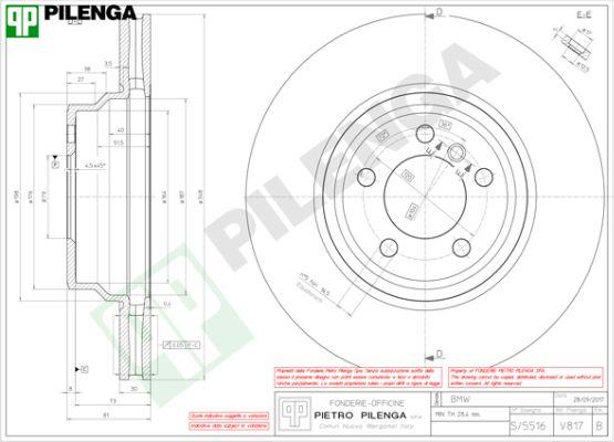 Pilenga V817 - Тормозной диск avtokuzovplus.com.ua