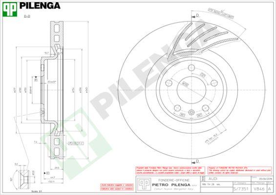 Pilenga V846 - Тормозной диск avtokuzovplus.com.ua