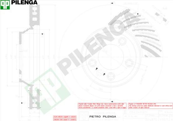 Pilenga V857L - Гальмівний диск autocars.com.ua
