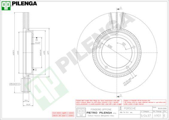 Pilenga V901 - Гальмівний диск autocars.com.ua