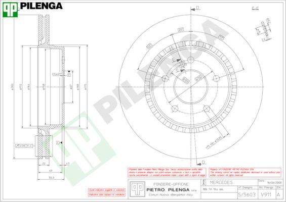 Pilenga V911 - Тормозной диск avtokuzovplus.com.ua