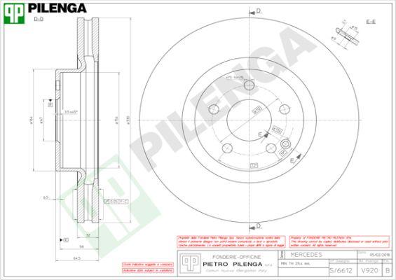 Pilenga V920 - Тормозной диск avtokuzovplus.com.ua