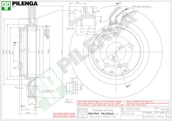 Pilenga V944 - Тормозной диск avtokuzovplus.com.ua