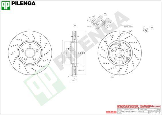 Pilenga V954 - Тормозной диск avtokuzovplus.com.ua