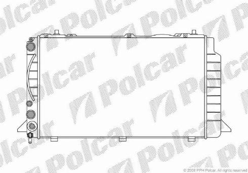 Polcar 1307086X - Радіатор, охолодження двигуна autocars.com.ua