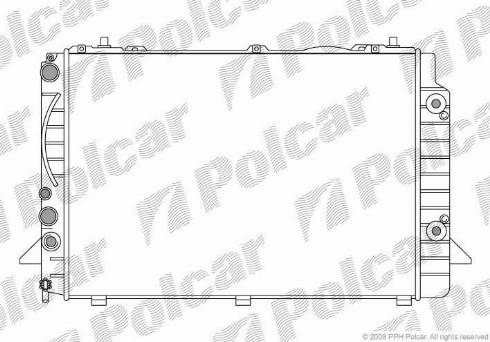 Polcar 130808A5 - Радіатор, охолодження двигуна autocars.com.ua