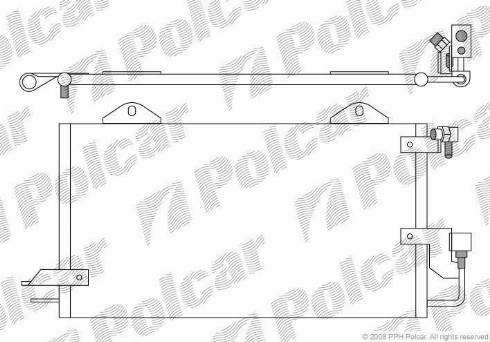 Polcar 1308K8C2S - Конденсатор, кондиціонер autocars.com.ua