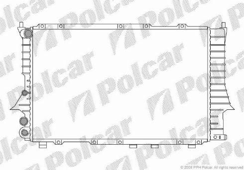 Polcar 131608-1 - Радиатор, охлаждение двигателя avtokuzovplus.com.ua