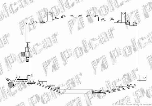 Polcar 1316K8B1 - Конденсатор, кондиціонер autocars.com.ua