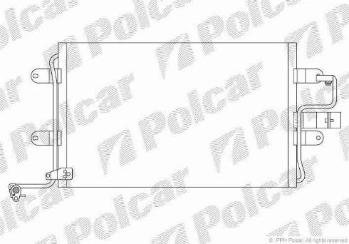 Polcar 1323K8C2S - Конденсатор, кондиціонер autocars.com.ua