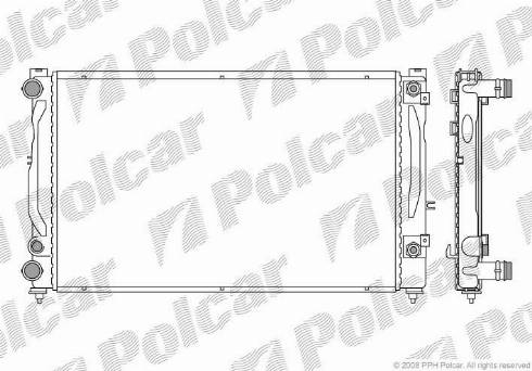 Polcar 132408-4 - Радіатор, охолодження двигуна autocars.com.ua