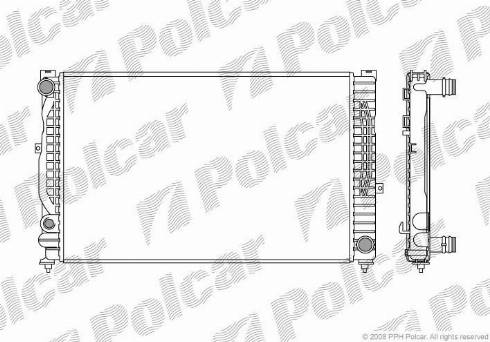 Polcar 132408-5 - Радіатор, охолодження двигуна autocars.com.ua