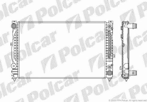 Polcar 1324086X - Радіатор, охолодження двигуна autocars.com.ua