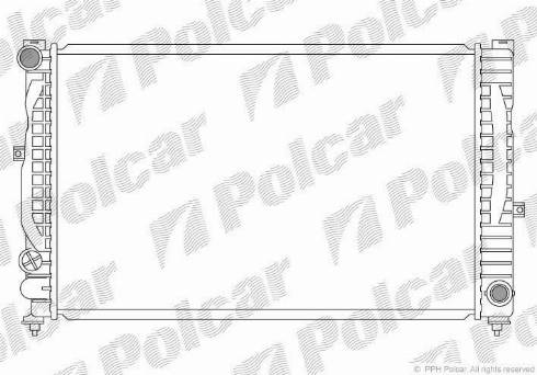 Polcar 132408-7 - Радіатор, охолодження двигуна autocars.com.ua