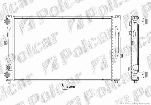 Polcar 132408A2 - Радіатор, охолодження двигуна autocars.com.ua