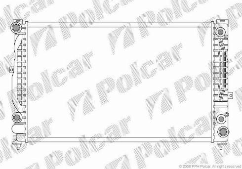 Polcar 132408A6 - Радіатор основний Audi A4-A6-VW Passat 2.4-2.8 95-08 autocars.com.ua