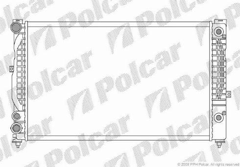 Polcar 132408A8 - Радіатор, охолодження двигуна autocars.com.ua