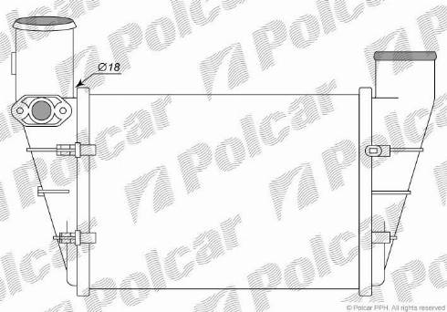Polcar 1324J8-1 - Інтеркулер VW Passat. Audi A4-A6 1.8T-1.9TDi 95-01 autocars.com.ua