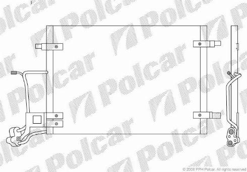 Polcar 1324K8C3 - Конденсатор, кондиціонер autocars.com.ua