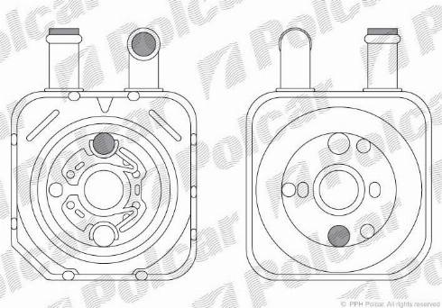Polcar 1325L8-2 - Масляний радіатор, рухове масло autocars.com.ua