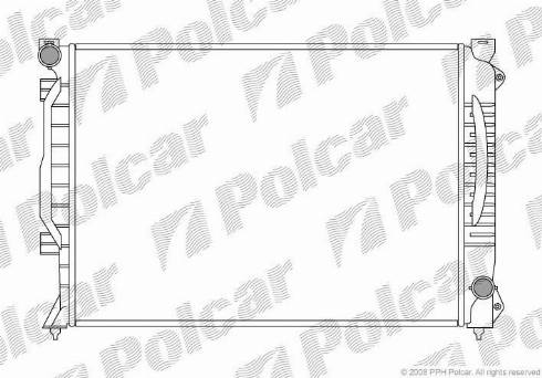 Polcar 132708-1 - Радіатор охолодження Audi A6 2.5D-2.7 97-05 autocars.com.ua