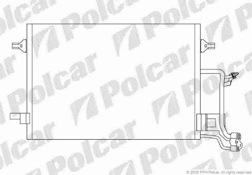 Polcar 1327K8C1 - Конденсатор, кондиціонер autocars.com.ua