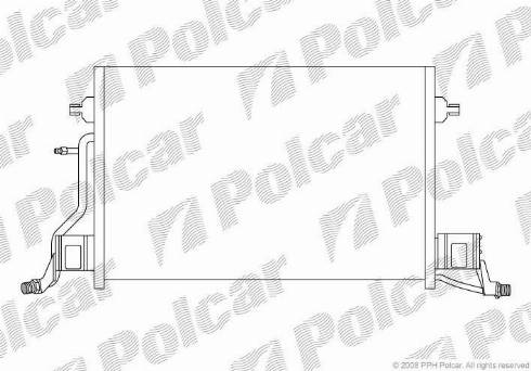 Polcar 1327K8C2 - Конденсатор, кондиціонер autocars.com.ua
