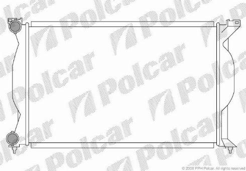 Polcar 1334081X - Радиатор, охлаждение двигателя autodnr.net