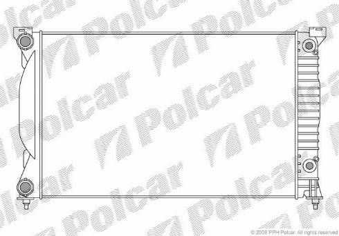 Polcar 133408-2 - Радіатор, охолодження двигуна autocars.com.ua