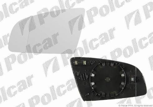 Polcar 1334541M - Дзеркальне скло, зовнішнє дзеркало autocars.com.ua