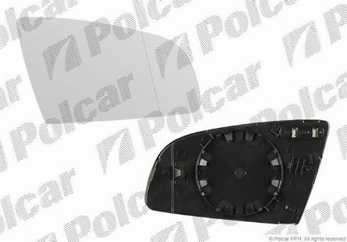Polcar 1335551M - Дзеркальне скло, зовнішнє дзеркало autocars.com.ua