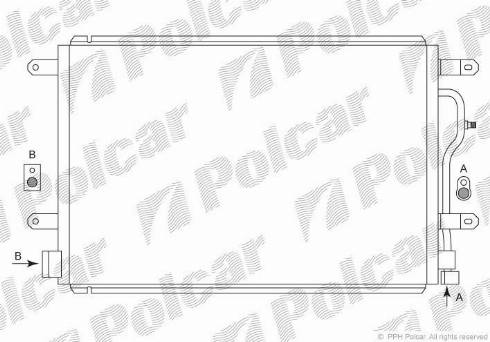 Polcar 1335K81X - Конденсатор, кондиціонер autocars.com.ua