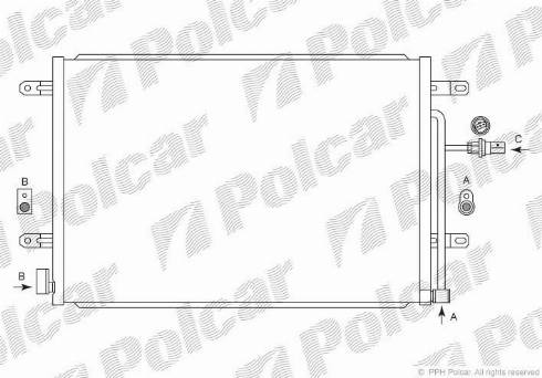 Polcar 1335K82X - Конденсатор, кондиціонер autocars.com.ua