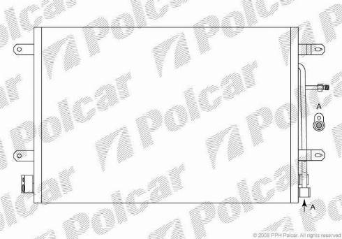 Polcar 1335K8C1S - Конденсатор, кондиціонер autocars.com.ua