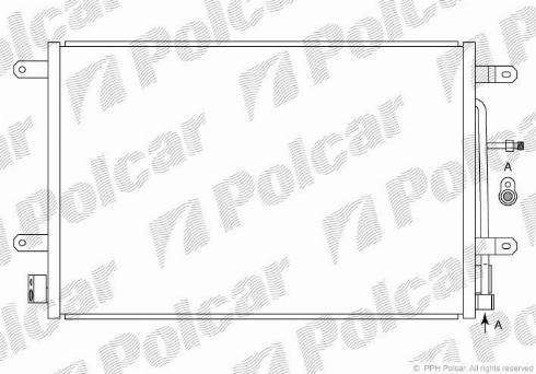 Polcar 1335K8C2 - Конденсатор, кондиціонер autocars.com.ua