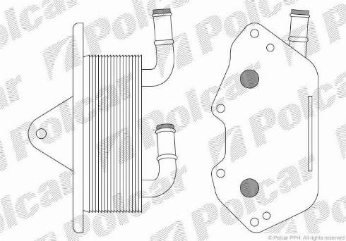 Polcar 1335L8-1 - Масляний радіатор, рухове масло autocars.com.ua