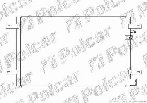 Polcar 1338K8C1 - Конденсатор кондиционера avtokuzovplus.com.ua