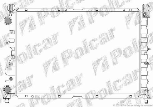 Polcar 1402083X - Радиатор, охлаждение двигателя autodnr.net