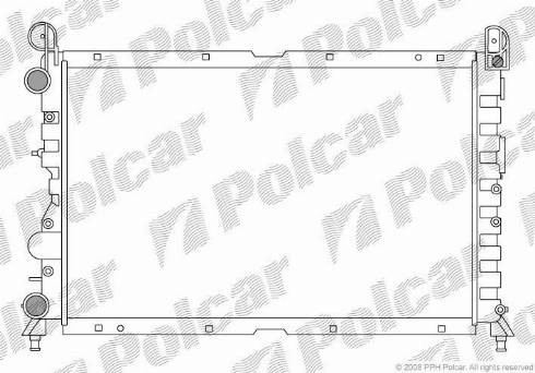 Polcar 1402084X - Радіатор, охолодження двигуна autocars.com.ua