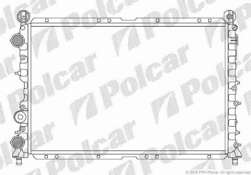Polcar 140208-4 - Радіатор, охолодження двигуна autocars.com.ua