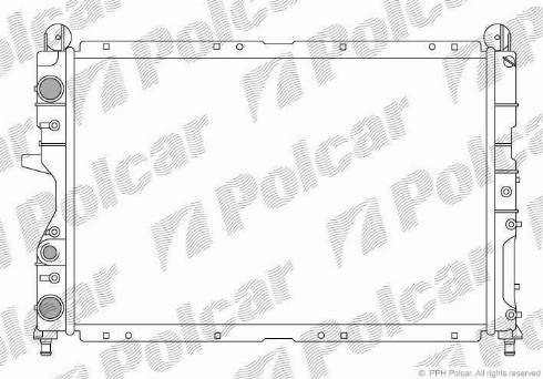 Polcar 140208A6 - Радіатор, охолодження двигуна autocars.com.ua