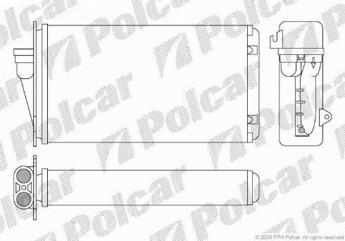 Polcar 1402N81X - Теплообмінник, опалення салону autocars.com.ua