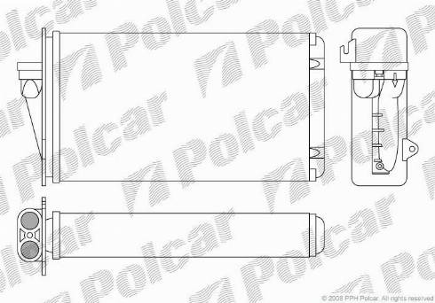 Polcar 1402N8-1 - Теплообмінник, опалення салону autocars.com.ua