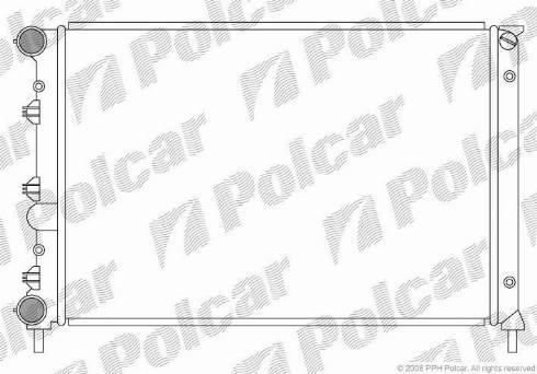 Polcar 1404083X - Радіатор, охолодження двигуна autocars.com.ua