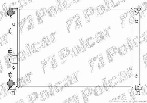 Polcar 140408A3 - Радіатор, охолодження двигуна autocars.com.ua