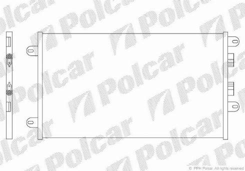 Polcar 1404K8C1 - Конденсатор, кондиціонер autocars.com.ua