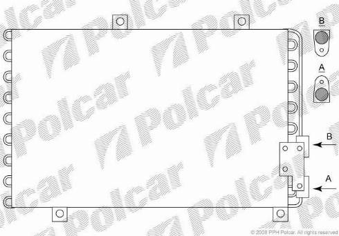 Polcar 1405K8B2 - Конденсатор, кондиціонер autocars.com.ua