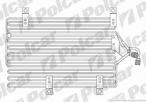 Polcar 1405K8B1 - Конденсатор, кондиціонер autocars.com.ua