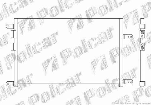 Polcar 1408K81X - Конденсатор, кондиціонер autocars.com.ua